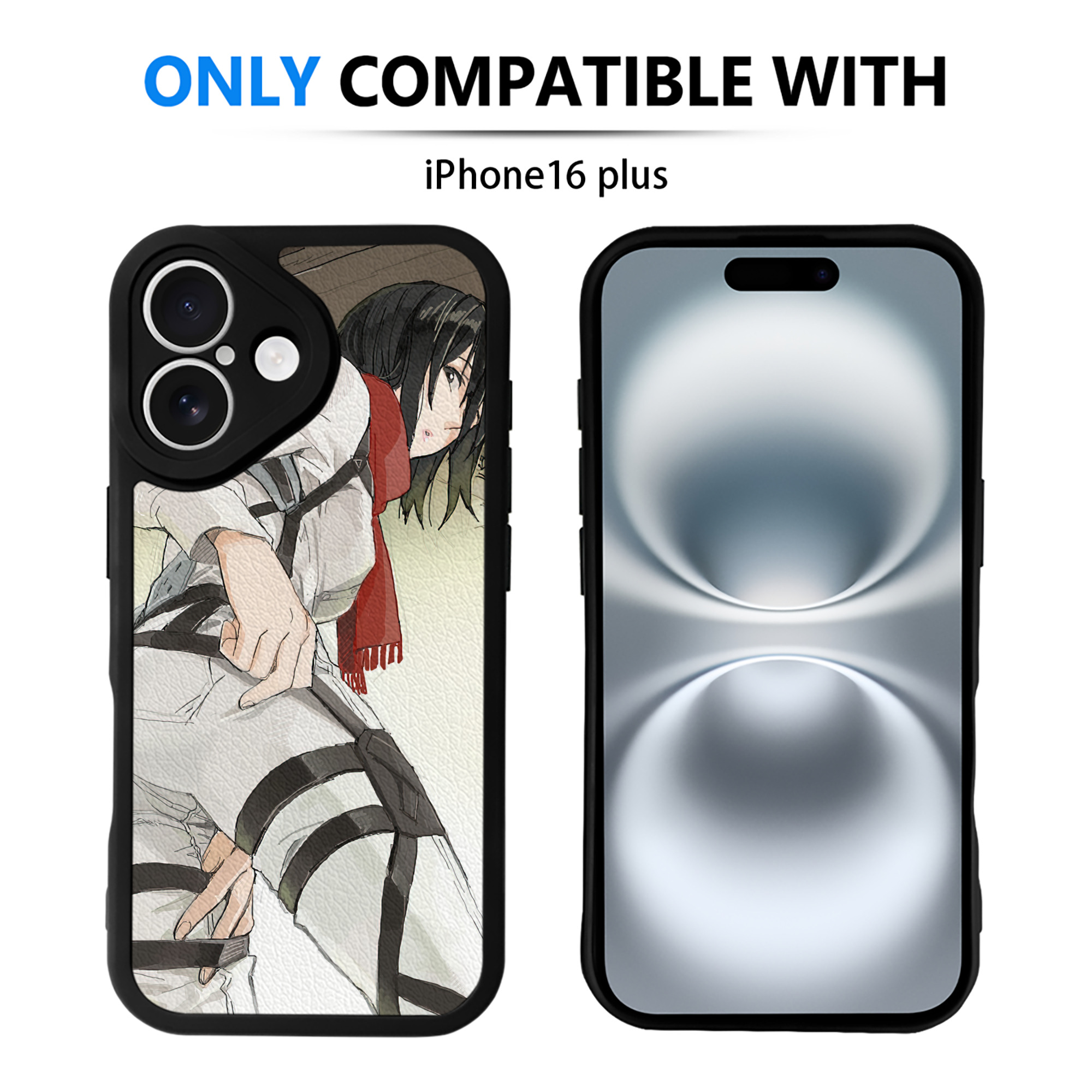 （画像用） 進撃の巨人 Attack on Titan 【iPhone 16シリーズ対応】シリコンスマホケース（レザー調） 材質：シリコン